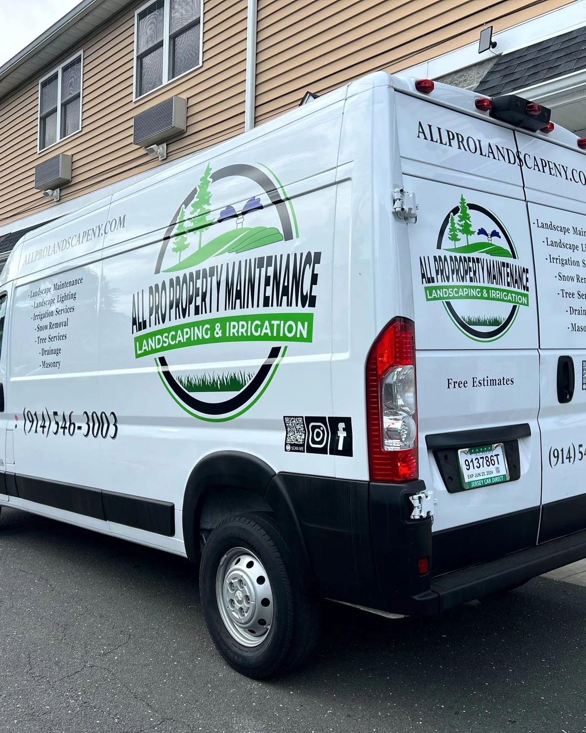 All Pro Maintenance van lettering