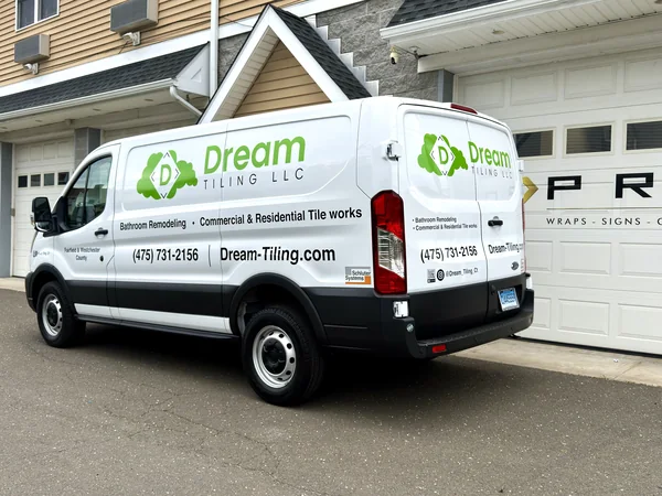 Dream Tiling van lettering — vehicle lettering gallery
